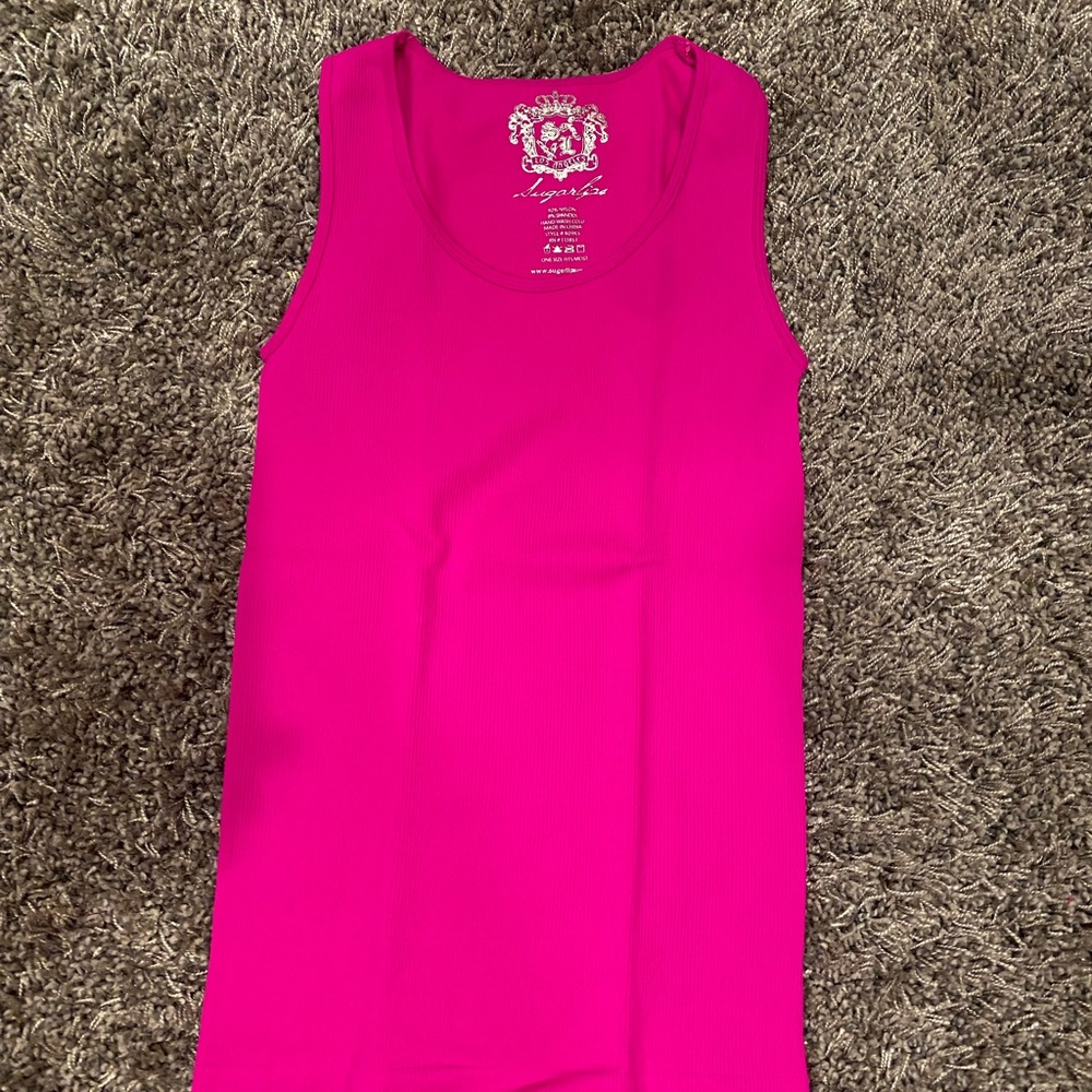 Pink SugarLips Tank Top